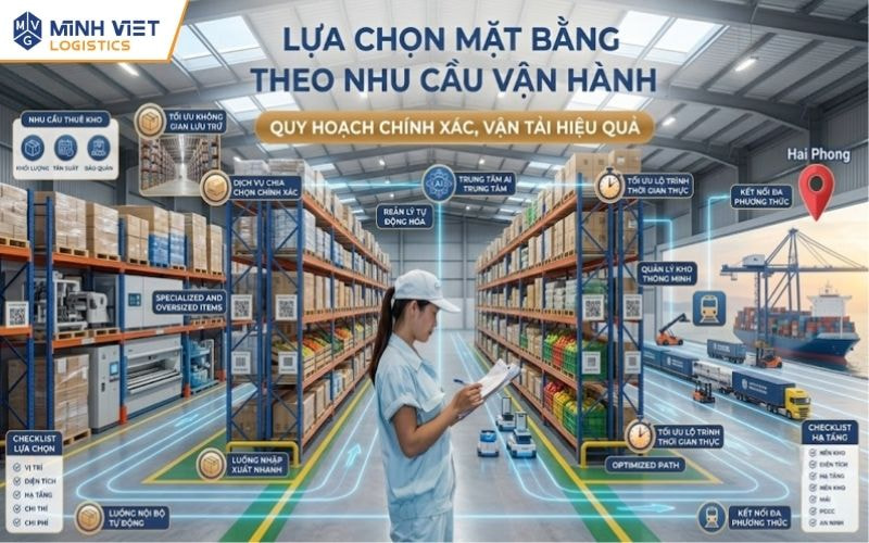 Lựa chọn mặt bằng theo nhu cầu vận hành