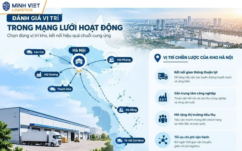 So sánh phương án thuê kho theo địa bàn phân phối