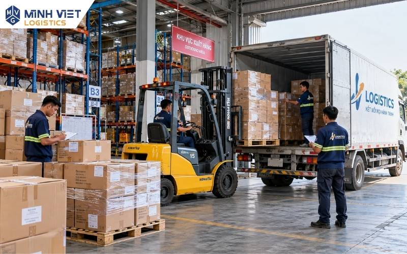 Phối hợp bốc xếp và vận chuyển giúp giảm thời gian chờ